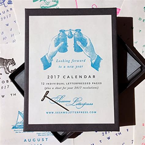 2017 Letterpress Printed Calendar Handmade Products
