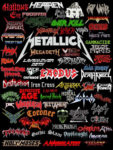 Old School Thrash Metal Bands Metal Band Logos Heavy Metal Music
