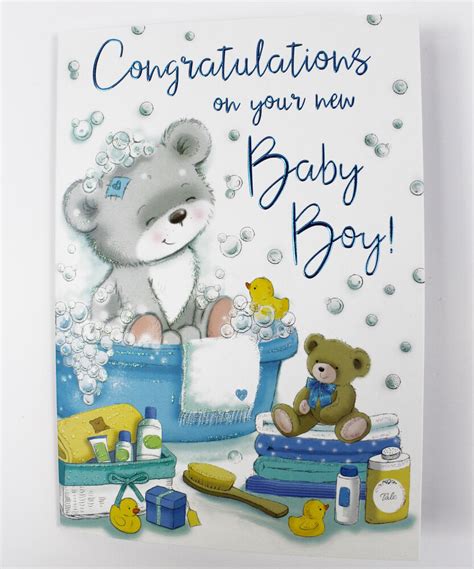Maybe you would like to learn more about one of these? Congratulations On Your New Baby Boy Greeting Card & Envelope Seal Quality Gift | eBay
