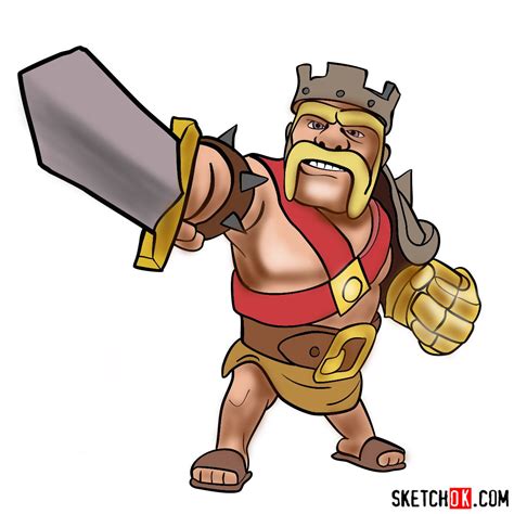 Clash Of Clans Barbarian Drawing