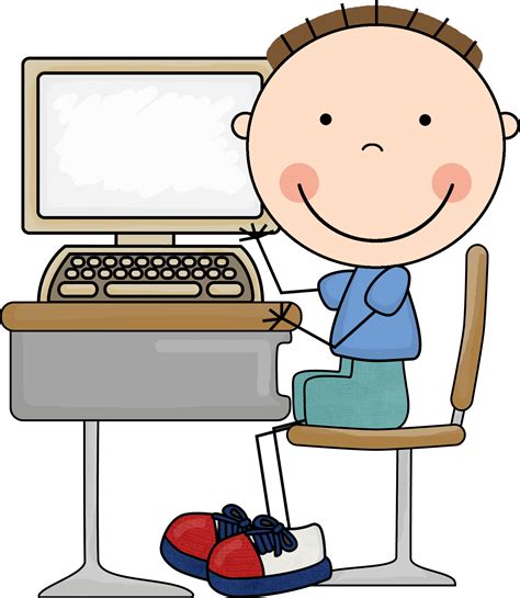 Kids On Computers Free Clipart Images Clipart Best
