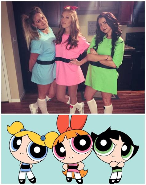 We put together so cute but simple powerpuff girls costumes that you can diy at home! Powerpuff girl halloween costumes | Halloween costumes friends, Duo halloween costumes ...