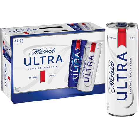 Michelob Ultra Light Beer 24 Pack Beer 12 Fl Oz Cans 42 Abv