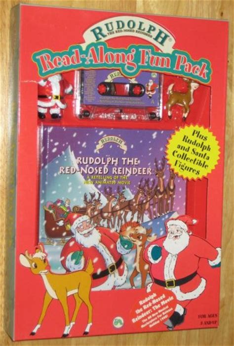 rudolph the red nosed reindeer read along fun pack santa collectible figures nip