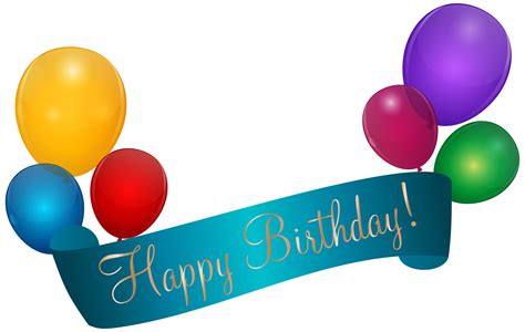 Elegant Happy Birthday Clipart / Happy Birthday Clip Art PNG Image