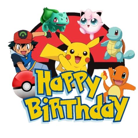 Topper Para Torta De Cumpleaños Pokémon Tu Fiesta A Un Click