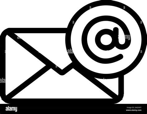 Email Icon Vector Isolated Contour Symbol Illustration Stock Vector