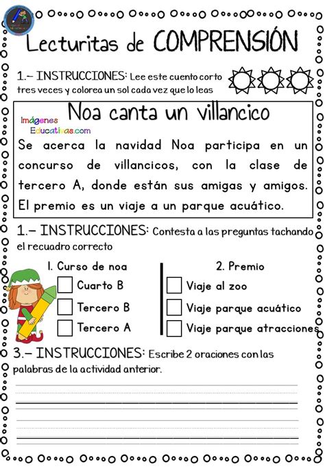 Lecturitas De Comprensión 3 5 Imagenes Educativas