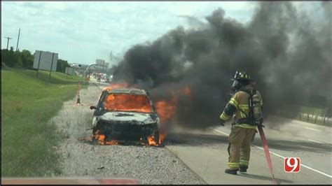 Fire Crews Douse Car Fully Engulfed In Flames In Yukon