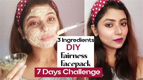Days Fairness Challenge Diy Face Pack For Glowing Skin Using