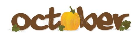 October Heading Stock Illustration Illustration Of Calendar 20947558