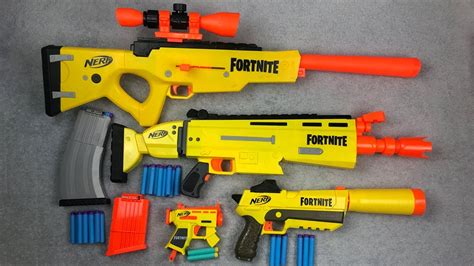 Yellow Fortnite Nerf Toy Guns Box Of Toys Scar Youtube