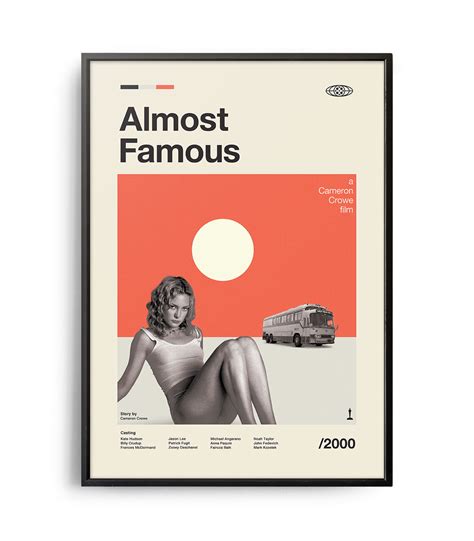 Mid Century Modern Almost Famous Movie Poster Weekend Poster