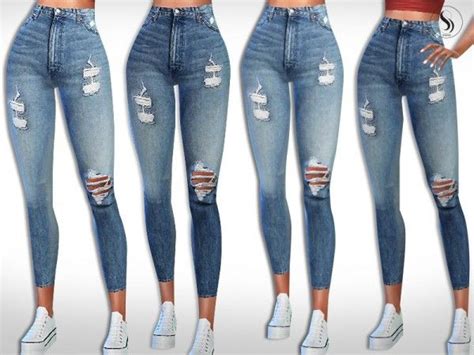 The Sims Resource Wrangler Super High Waist Jeans By Saliwa Sims 4