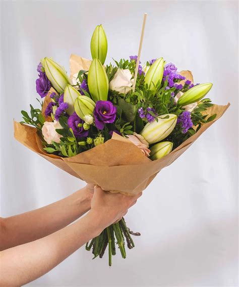 Purple Passion Hand Tied Bouquet Mixed Bouquet Ts Uk And London