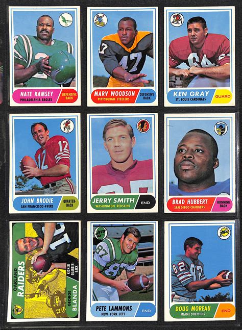 In 1948, bowman issued its first football card set when the nfl was based on three yards and a cloud of dust. Lot Detail - 1968 Topps Football Complete Set of 219 Cards