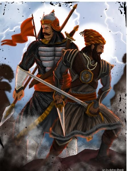 Chhatrapati Shivaji Maharaj And Maharana Pratap Drawing Untitled