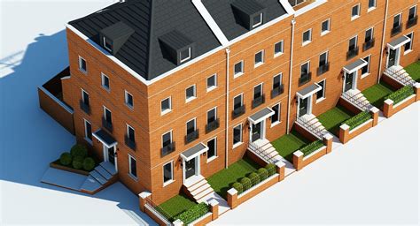 Artstation Terraced Town House Building Resources