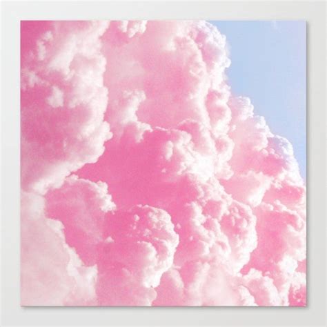 Retro Cotton Candy Clouds Canvas Print By Glitch Medium Cotton