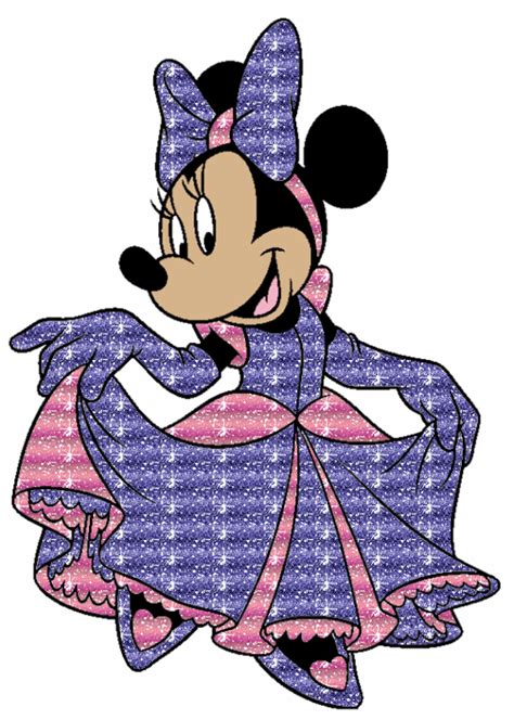 Minnie Mouse Dancing In A Purple Dress