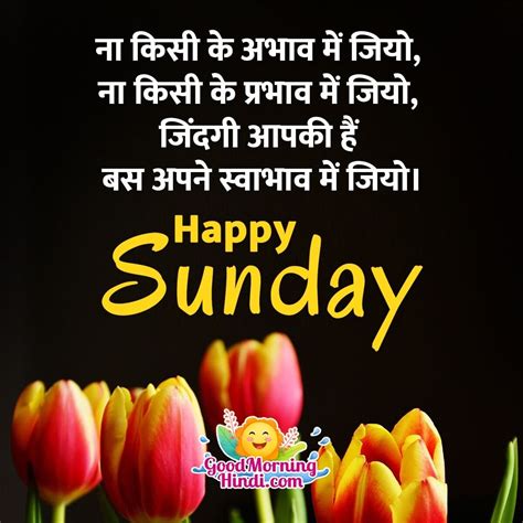 Happy Sunday Shayari Images In Hindi Good Morning Wishes And Images In