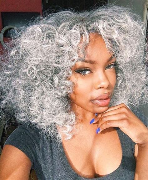 pinterest sereinserenity gorgeous gray hair beautiful style afro curly hair styles natural