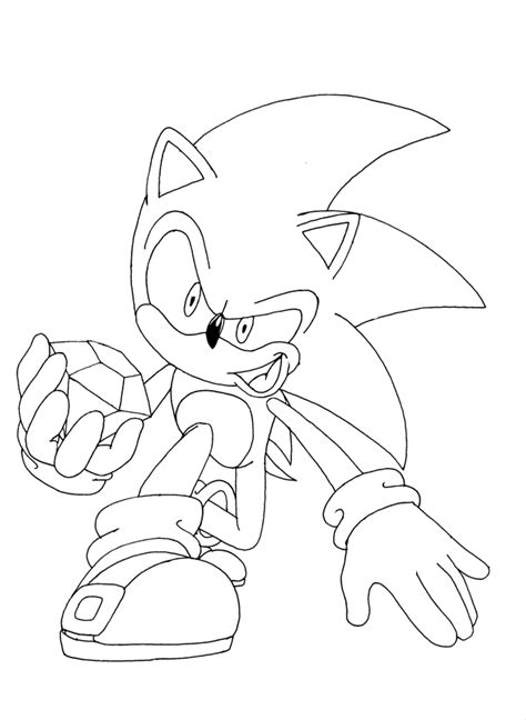 Sonic Hedgehog Coloring Page