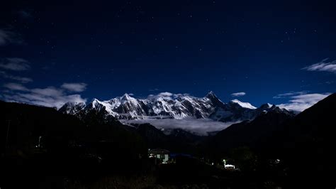 Free Images Landscape Snow Mountain Range Camping Night Sky