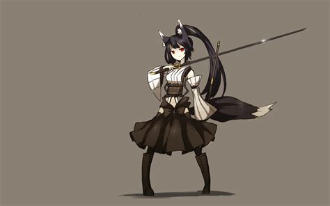 Boots Tails Skirts Long Hair Weapons Animal Ears Red Eyes Ponytails Japanese Clothes