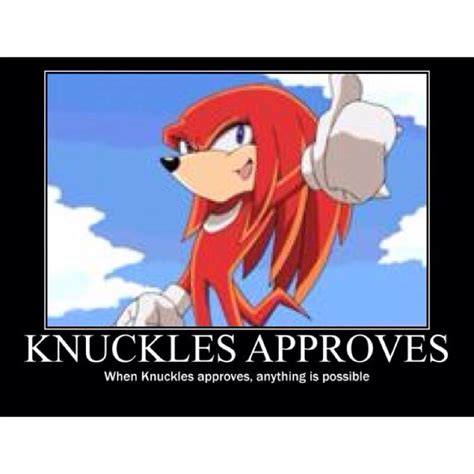 Knuckles Approved Meme Template