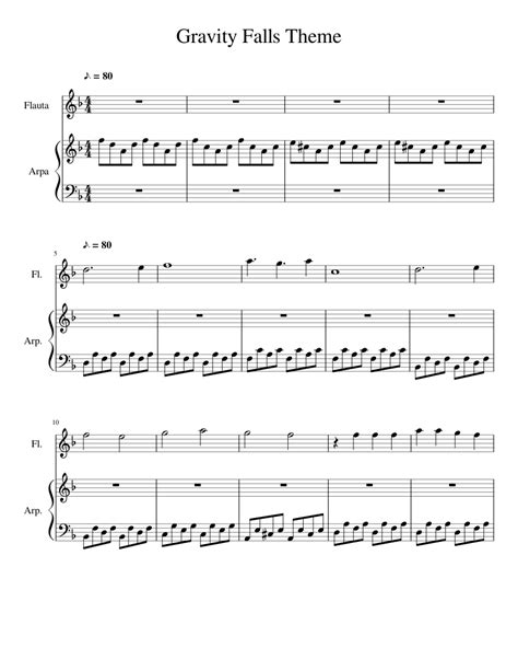 ♫ i'm a classically trained pianist, and this is my youtube channel dedicated to covers of music from mainly film, tv show and game soundtracks. Gravity Falls Theme sheet music for Flute, Harp download ...