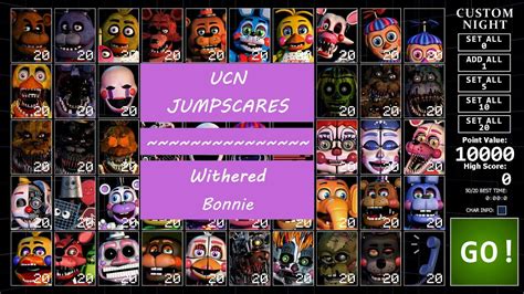 Ultimate Custom Night Ucn Withered Bonnie Jumpscare Youtube