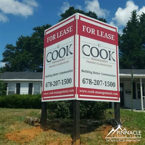 Commercial For Lease Custom 18x24 Yard Sign With Stake Usa Realtor Real
