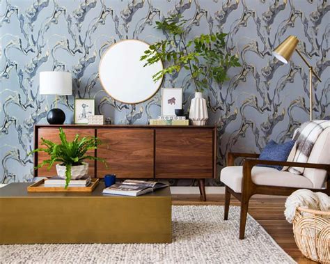 A Neutral Mid Century Living Room Vignette Emily Henderson