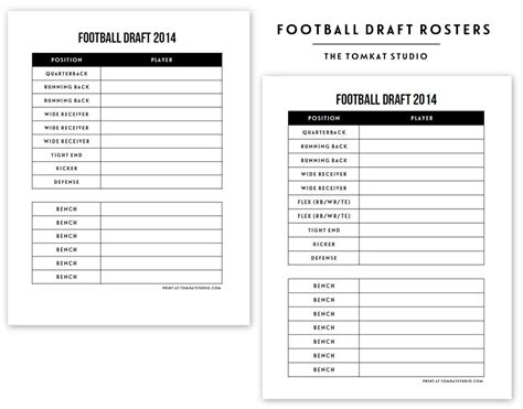 Jump to navigation jump to search. Free Printable Football Roster… | The TomKat Studio Blog