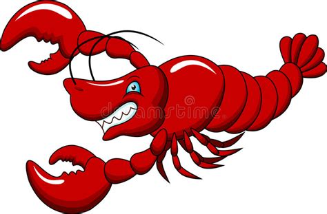 Funny Lobster Cartoon Stock Vector Illustration Of