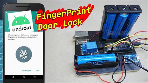 How To Make Android Fingerprint Door Lock Arduinoesp32 Project Youtube