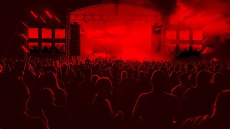 1366x768px Free Download Hd Wallpaper People Inside Concert Ground At Night Red Crowd