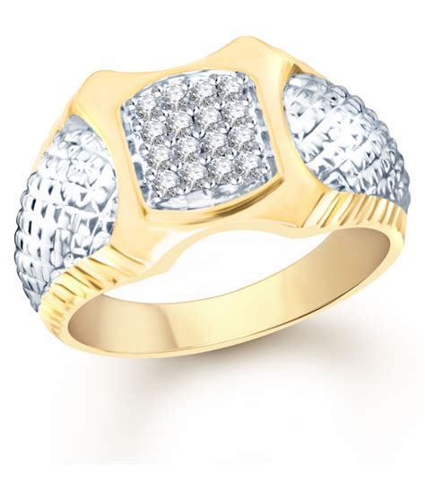 VK Jewels Stylish Gold And Rhodium Plated CZ Ring FR G VKFR G Buy VK Jewels Stylish