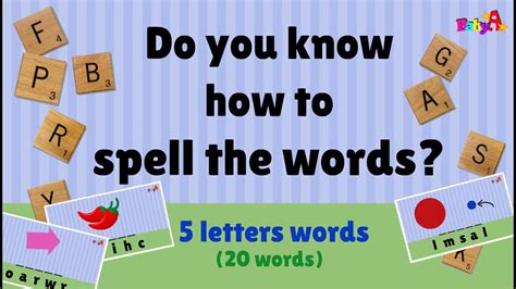 Spelling Of Words 5 Letter Scrabble Word Games 3 By Babya Nursery