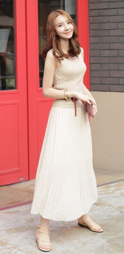 [luxe asian women dresses fashion style korean model fashion clothing] knit maxi long dress