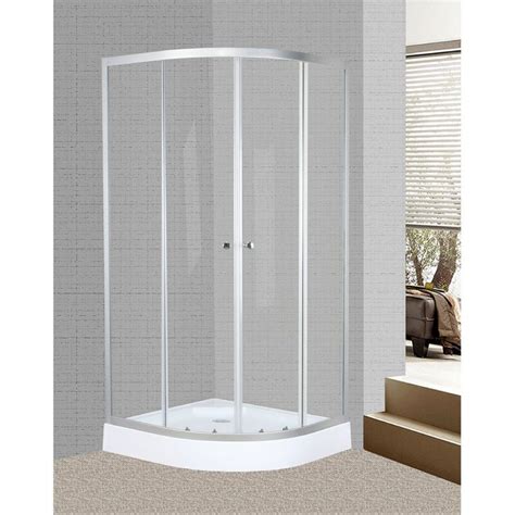 345 W 76 H Framed Round Shower Enclosure Corner Shower Kits Corner Shower Enclosures