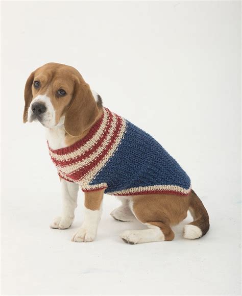 The Patriot Dog Sweater In Lion Brand Heartland L32376 Free Dog