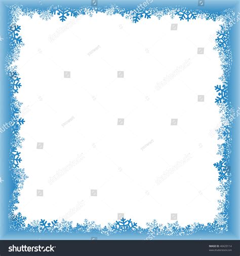 Winter Frame Stock Vector Illustration 40429114 Shutterstock