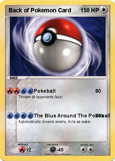 Search pokémon, pokédex # or move: Pokémon Back of Pokemon Card - Pokeball - My Pokemon Card