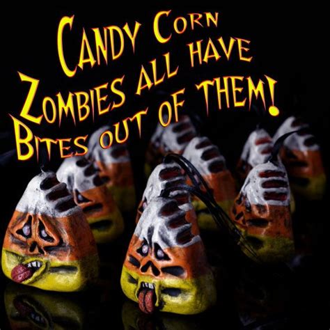 Candy Corn Zombie Halloween Sculpture Ornament By Alittlecharacter 17