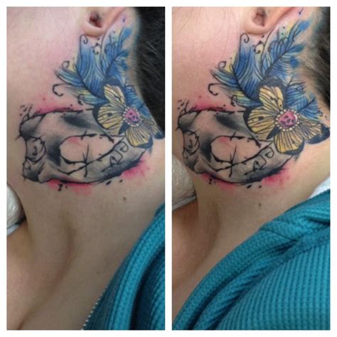 Watercolor Abstract Mardi Gras Mask Tattoo Cover Up Tattoos By