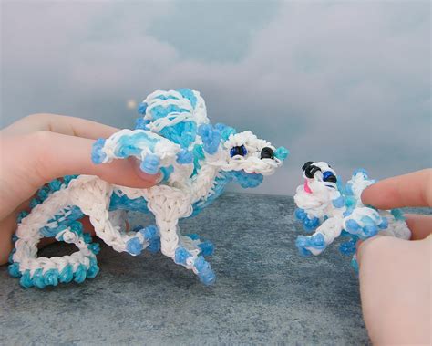 Baby Dragon Toy Mother Dragons Squishies White Aqua Kawaii Etsy