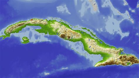 Mapa Físico De Cuba Mapa De Cuba Cuba Mapa Fisico
