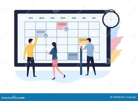 Concept Of Online Schedule Planning Scheduling Work For The Week Time